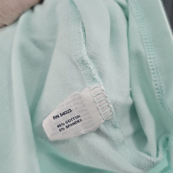 🧨 Gap Mint Green Stretch Long Sleeve Tee Athleisure - Picture 5 of 6